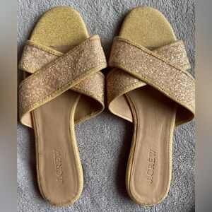 J. Crew Gold Glitter Women's Sandals